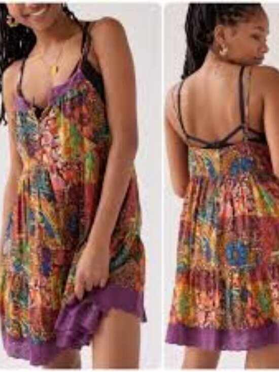 Urban Outfitters Dresses & Skirts - Urban Outfitters | Hanna Cecilia Tiered Mini Dress, Multi Colored Boho, size M